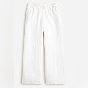 JCREW Wide Leg Seaside Linen Pant NWT White Size M